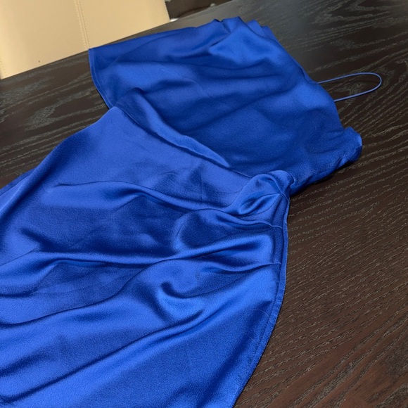 Dynamite Royal Blue One-Shoulder Dress - Picture 4 of 5